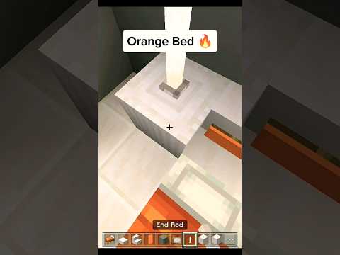 Orange Bed in Minecraft | #shorts #minecraft