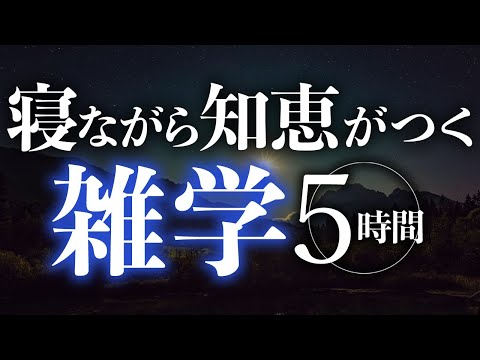 【睡眠導入】寝ながら知恵がつく雑学5時間【合成音声】