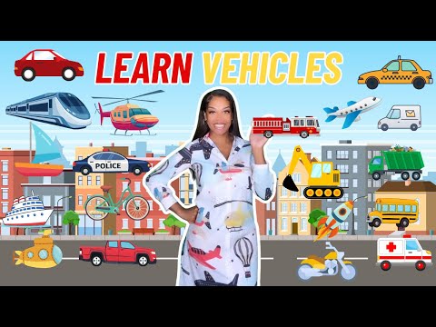 Vehicles| Car, Train, Plane, Excavator + More| Learning with Ms Houston| Kid Songs + Nursery Rhymes