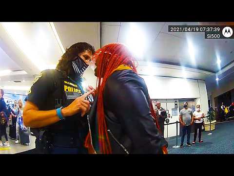 Sassy New Yorker Fights Airport Police