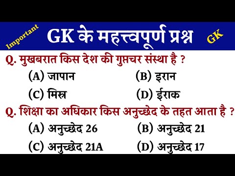 Gk for Group D || RRB Group D Gk || Samanya Gyan
|| GK Right ||