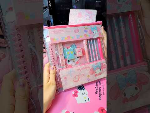 My Melody Stationery Set ASMR 💗 #sanrio #schoolsupplies