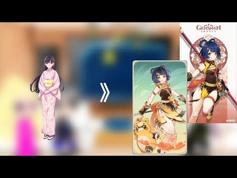 my happy marriage react to miyo as xiangling|genshin impact|[🇺🇸/🇧🇷]|gacha club