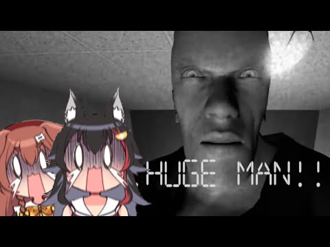 Possibly the Best Reaction to HUGE MAN, Korone and Mio Play 'I'm on Observation Duty 5' [Hololive]