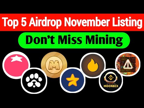 Top 5 Mining App November Listing Confirm | Don't Miss This Airdrop | Withdrawal Coming Soon