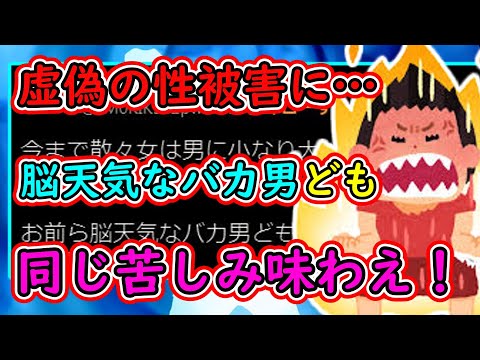 ツイフェミ「女は散々男から被害受けてんだからよ！脳天気なバ〇男どもは女と同じ苦労や悩みを実感しろ！」