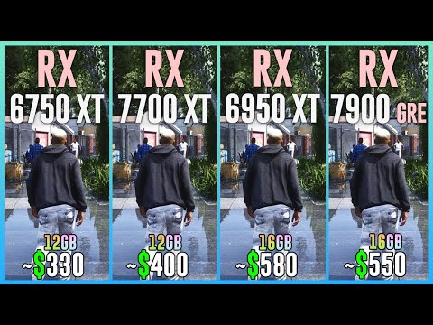 RX 6750 XT vs RX 7700 XT vs RX 6950 XT vs RX 7900 GRE - Test in 20 Games