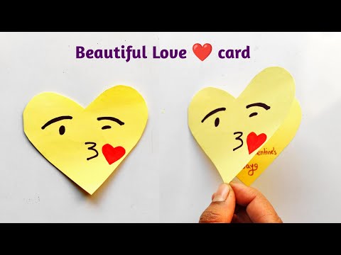 Valentines Day Love card easy | Handmade valentine day love easy | Love card making easy