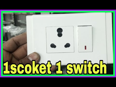 #trending 1scoket 1switch wiring 1switch 1scoket connection board wiring, power socket connection