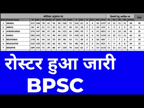 रोस्टर हुआ जारी 🔴BPSC न्यू अपडेट ✅#bpsc #bpsctre3 ##बीपीएससी #bpscteacher #bpscresult #newupdates