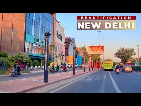 Delhi Magical Transformation - Lajpat Nagar to Ashram Flyover Beautification of Roads and Footpath