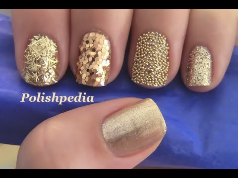 Gold Glitter Nails