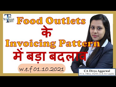 Big change in invoicing by the Food outlets/ food joints/ food chains