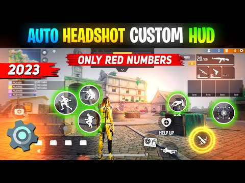 Best Custom HUD 2023 🔥 | Free Fire Control Setting 2 Finger | Auto Headshot Setting | Free Fire