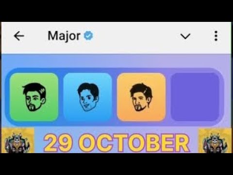 29 October Major puzzle durov Solved Today |Major Daily combo card 29 October |Major Puzzle Solution