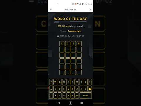 WOTD BINANCE | BINANCE WORD OF THE DAY | 4 LETTER WORD | BIANACE 29-06-2023