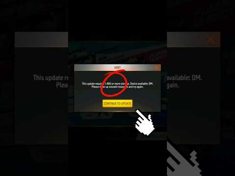 Can't update 😩 | Pain of low end device players🙂 | No storage 🤧🥺 #freefire #ff #freefireshorts #fyp