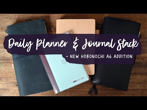 My Daily Planner and Journal Stack | Hobonichi A6 Planners and Notebooks