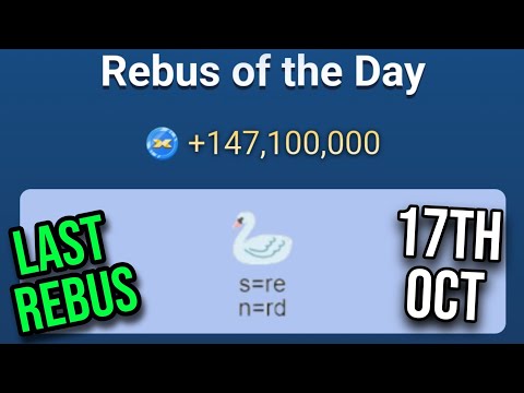 Rebus of the day musk empire 17-18 October | X Empire Rebus of the day today 18 October|Riddle Today