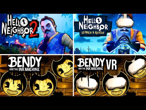 Flatscreen vs VR | Hello Neighbor 2 vs Hello Neighbor VR | BATIM vs BATIM VR | Full Game Walkthrough