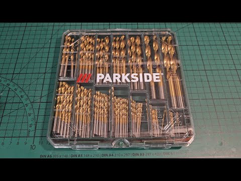 Parkside 107 pieces HSS Drill Bits Set (1 to 10mm) (from Lidl or Kaufland) - quick test and review