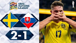 Viktor Gyökeres Goal | Sweden vs Slovakia 2-1 Highlights | UEFA Nations League 2024