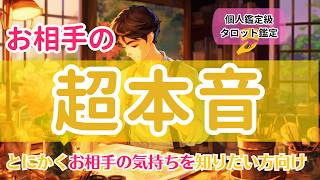 【とにかくお相手の気持ちを知りたい方へ】お相手の超本音【個人鑑定級当たるタロット占い】