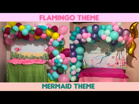 Birthday Decoration for Girls | Flamingo & Mermaid Design