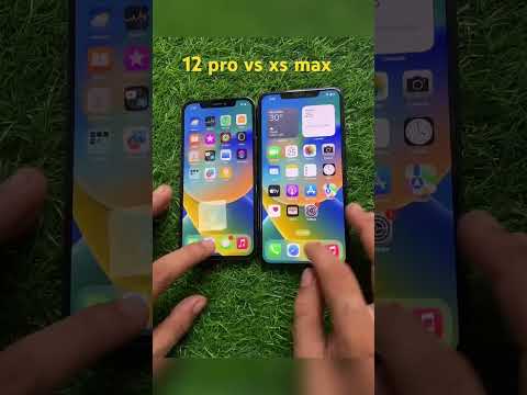 Iphone 12 pro vs Iphone xs max speed test #shorts