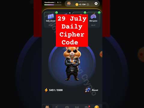 29 july hamster daily cipher code | today's  hamster Kombat daily morse code 29 july