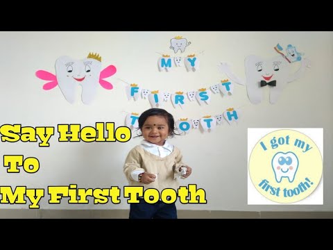 Simple First Tooth Decorations | first tooth Photoshoot idea at Home