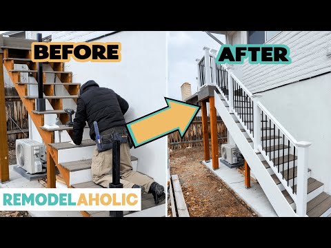 DIY Deck Railing: How to Add An Outdoor Stair Rail | Remodelaholic