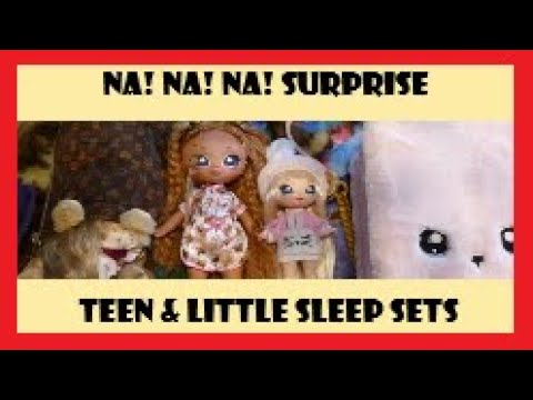 Na! Na! Na! Surprise Slumber Party Teen and Na! Na! Na! Surprise Backpack Bedroom Bunny Doll Opening