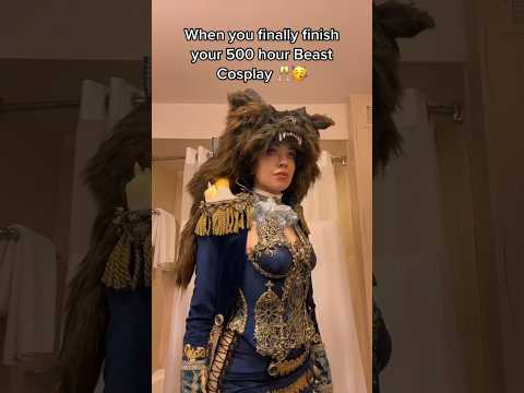 500 Hour Beast Cosplay !! 🫠 #cosplay #disney #beautyandthebeast #fashion #art