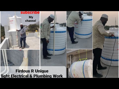 Water storage tank1000 ltr fitting & cpvc pipe line Work its a [ R unique plumbing work by Firdous ]