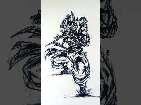 Speed Drawing Stick-man Gogeta 😳//#anime #drawing #shorts