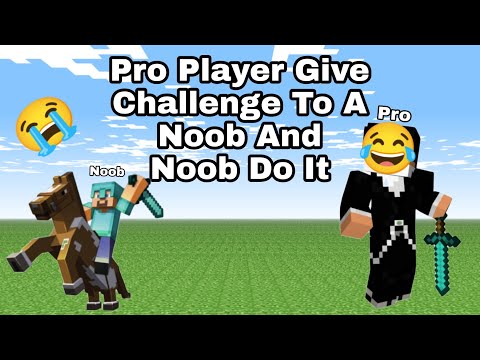 Pro Player Give Challenge To A Noob And Noob Do It 😂 #shorts #minecraftshorts#youtubeshorts#ytshorts