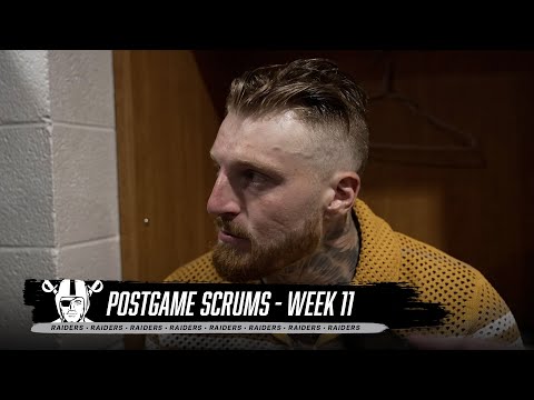 Maxx Crosby, Jackson Powers-Johnson and Michael Mayer Postgame Media | Week 11 | NFL