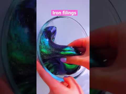 How To Make Magnetic Slime in 20 seconds 🧲🧭 #Shorts #Slime