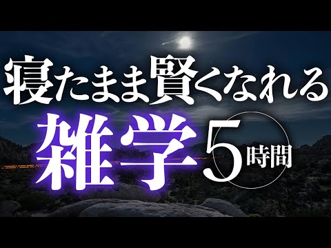 【睡眠導入】寝たまま賢くなれる雑学5時間【合成音声】