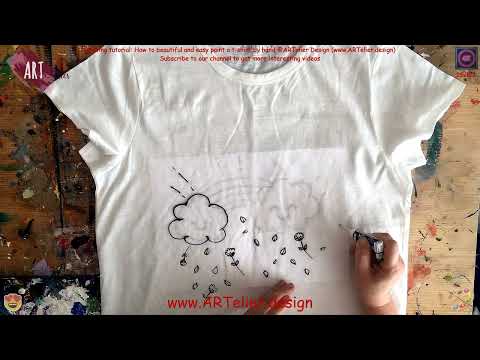 Painting tutorial - How to beautiful and easy paint a t-shirt by hand @ARTelier Design