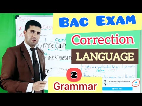 Bac Exam Correction |  LANGUAGE -2  GRAMMAR