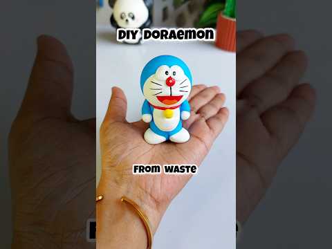 Doraemon Craft From Waste Materials | #diy #doraemon #cartoon  #bestoutofwaste