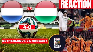 Netherlands vs Hungary 4-0 Live Nations League Football Match Score Commentary Highlights Direct