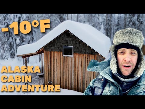 Braving Alaskas EXTREME COLD | Ice Fishing and Snowmobiling at the Cabin