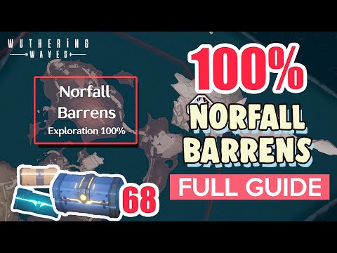 How to: Norfall Barrens 100% FULL Exploration ⭐ Huanglong ALL CHESTS【 Wuthering Waves 】