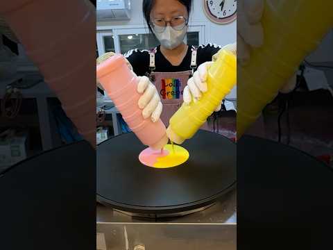 Rainbow Crepe - Korean Street Food #shortsvideo