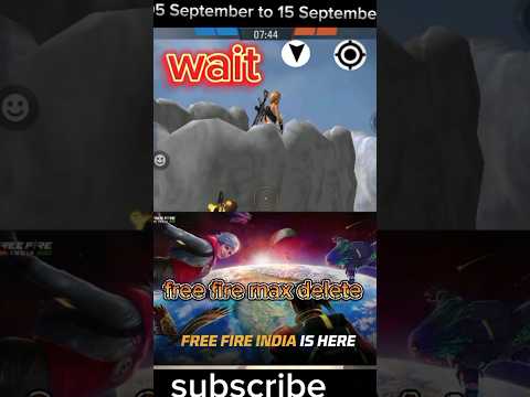 Kal 5 September sabhi log ko 15 September Tak game delete karna hai freefireIndia ke liye #shorts