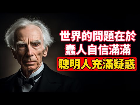 羅素語錄名言：世界的問題在於，蠢人自信滿滿，而聰明人充滿疑惑【名言集】