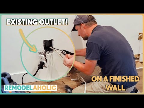 Clean Way To Install A New Electrical Outlet On A Finished Wall